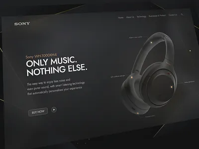 Parallax Headphone Website darkui glassmorphism headphone landing page parallax product web typography uidesign web webdesign website xd