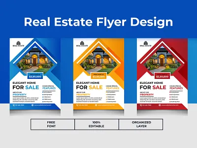 Attractive Real Estate Flyer Design Template business business flyer corporate flyer creative creative flyer design flyers graphic design mordern real estate flyer unique