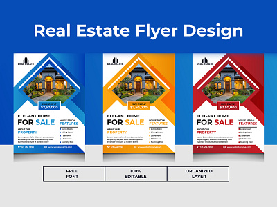 Attractive Real Estate Flyer Design Template business business flyer corporate flyer creative creative flyer design flyers graphic design mordern real estate flyer unique