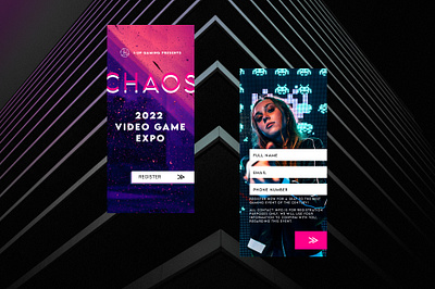 DAILYUI#001 - LANDING PAGE gamer graphic design mobile