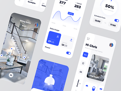 Smart Home App app design icon illustration interface mobile app smart home ui ux