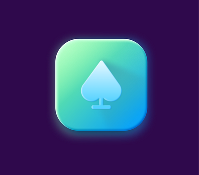 Spades icon app 3d app application branding clean clubs design figma icon illustration interface logo spades ui