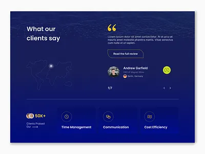 Testimonial clients landing page product design social proof testimonial ui ux