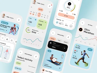 Fitness App UI Concept adventure booking mobile app mobile ui tour tourism tourist travel travel agency travel app trip ui ux vacation