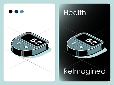 Health device isometric illustration 2 2.5d 3dart activity care clean device digital doodle health app illustration industrial design isometric marketing personal health product design scalable svg timer trainer vector