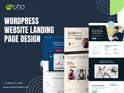 WordPress Website Landing Page Design animation graphic design ui