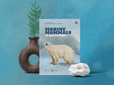 Marine Mammals of Kamchatka Encyclopedia Illustations animals illustration artwork design digital illustration editorial education encyclopedia illustration kamchatka layout mammals marine procreate white bear winter