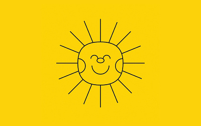 Yellow branding design illsutration logo logotype sun