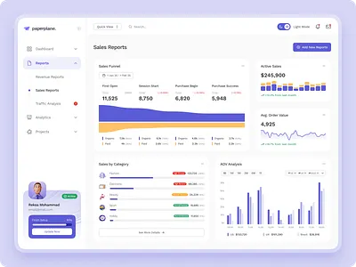 Sales Dashboard Web Design Exploration analysis bar chart card charts clean colorfull dashboard design exploration funnel line chart numbers simple trend ui ui design ux web web design website