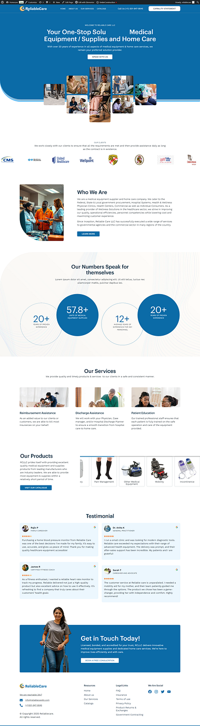 Homecare Website branding homecare ui web development website websitedesign wordpress