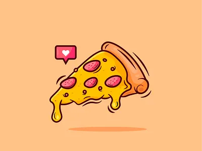 Pizza illustration design graphic design illustration