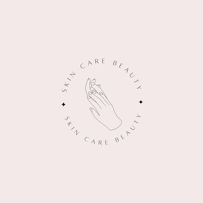 Skin care beauty hand line art logo branding company design hand illustration line art logo logomark logominimalist minimalist vector