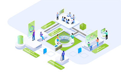 Isometric Organization structure 3d illustration adobe illustrator design illustration isometric designs isometric icons isometric illustration isometric infographic isometric organization