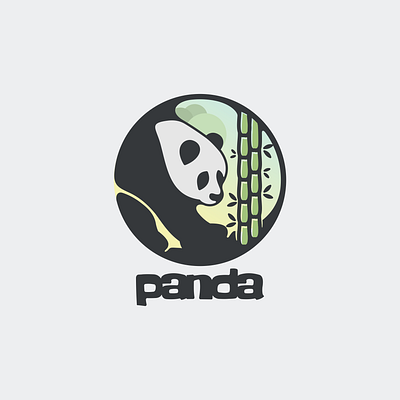 panda animation branding design flat illustration logo panda typography ui ux vector