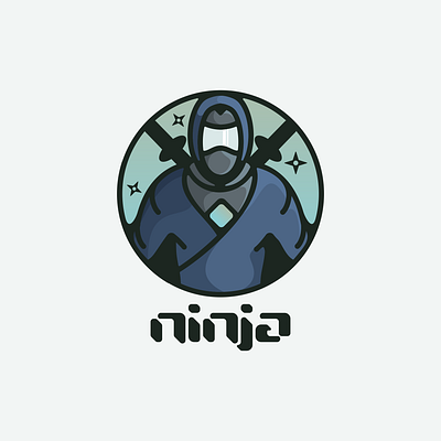 ninja animation branding design flat illustration japan logo ninja typography ui ux vector