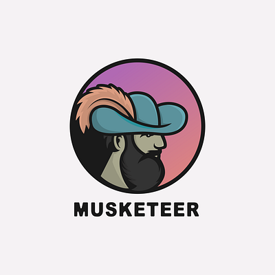 musketeer animation branding design flat illustration logo musketeer typography ui ux vector