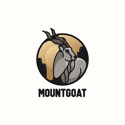 mountain goat animation branding design flat goat icon illustration logo mascot mountain typography ui ux vector