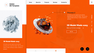 3D Adobe XD Template 3d adobe animation branding creative design graphic design graphicdesigns illustration logo minimal motion graphics ui vector