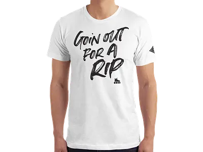 Goin Out For A Rip T-Shirt apparel branding canada clean clothing design font graphic design handwritten hockey minimal roller hockey t shirt t shirt t shirt design vector
