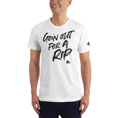 Goin Out For A Rip T-Shirt apparel branding canada clean clothing design font graphic design handwritten hockey minimal roller hockey t shirt t shirt t shirt design vector