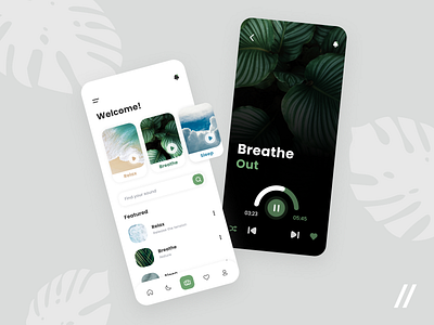 Meditation App app breath breathing design graphic design lifestyle meditation meditation app mindfulness mobile mvp online purrweb startup ui uiux user interface ux wellness yoga