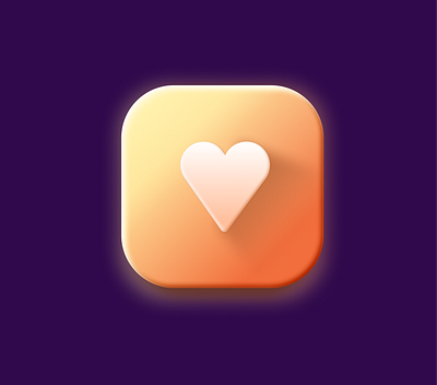 Hearts icon app 3d app application design figma graphic design icon illustration interface logo