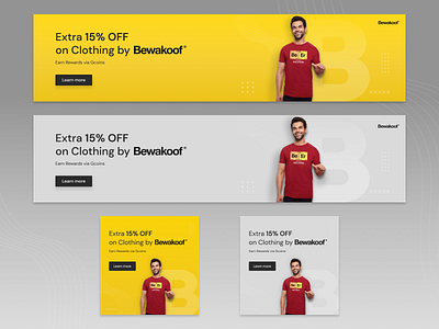 Bewakoof Banners advertising banners bewakoof branding clothing figma banners graphic design guvi land offer