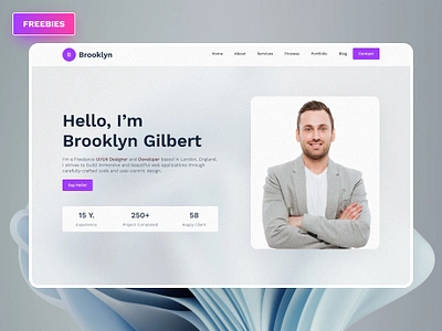 Picto - Single Page Personal Portfolio UI Design 3d branding clean design cv designer echotemplate figma free template freebies freelancer landing page personal portfolio picto resume templatecookie trending ui ui design website