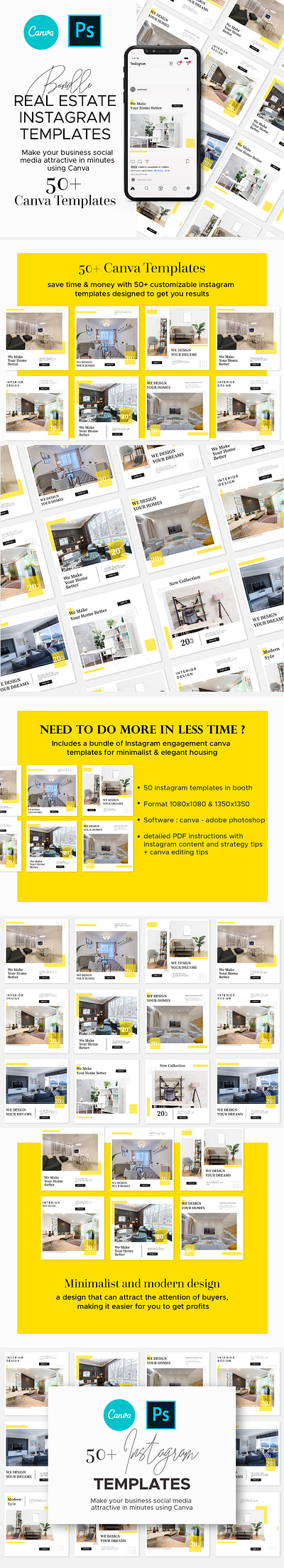 real estate design canva template canva design discount instagram instagram post instagram stories interior minimalist post promotion real estate shop social media social media post template