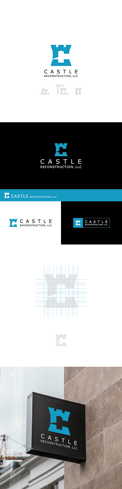 CASTLE Reconstruction, LLC branding construction logo modern