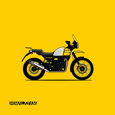 Himalayan Bike Illustration bike himalayan illustration illustrator royalenfield vector