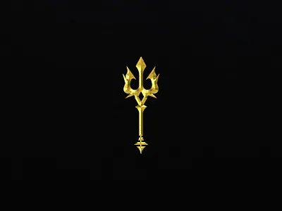 Trident gold logo texture trident