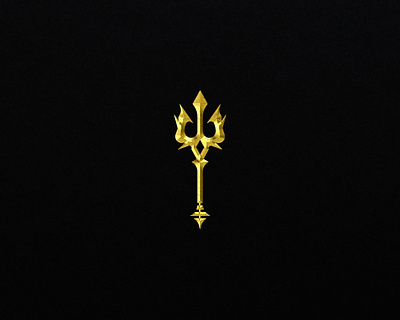 Trident gold logo texture trident
