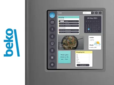 Beko display design information minimal ui ux