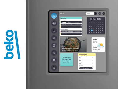 Beko display design information minimal ui ux
