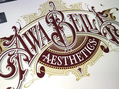 "Awa Bella" - progress hand lettering logotype schmetzer typography vector