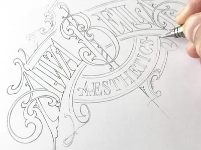 "Awa Bella" - sketch hand lettering logotype schmetzer sketch typography