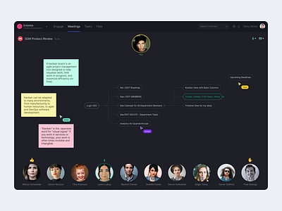 Beam - Open Source Team Communication App board chat collaborate dark map meeting member mind team ui