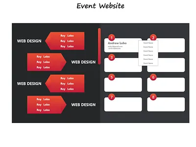 Event Website List graphic design