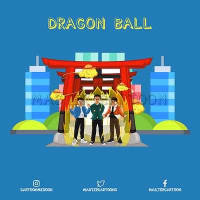 CUSTOM DRAGON BALL 2d cartoon dbz design illustration logo