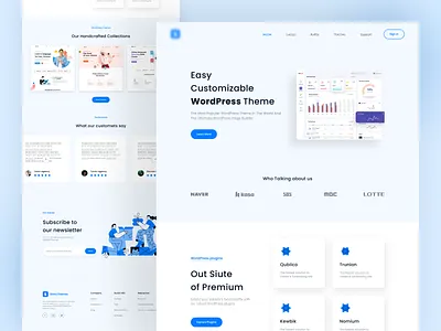 Theme Landing page adobexd branding design illustration landing page ui web website
