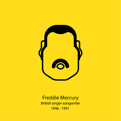 Freddie Mercury British singer-songwriter branding design graphic graphic design graphicdesign illus illustration logo logodesign vector