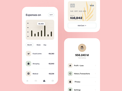 💸 Financial App app bank branding claw claw interactive design finance financial app illustration inspiration logo mobile app ui ux wallet wstyle