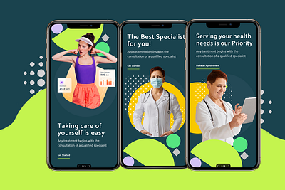 Health specialist App UI for taking care of you branding design doctor graphic design health heathcare hospital logo specialist typography ui ui design