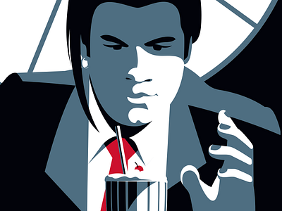 Vincent Vega - Pulp Fiction artwork character design design flat design graphic design illustraion illustration illustrations movie portrait portrait art portrait illustration poster poster art poster design pulp fiction vector art vector illustration