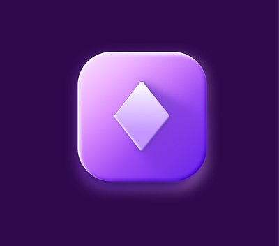 Diamonds icon app 3d application clean design diamonds figma graphic design icon illustration interface logo ui