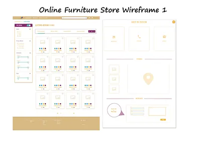 Online Furniture Store Wireframe 1 design graphic design icon illustration logo ui ux