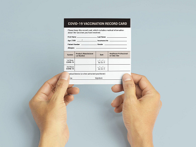 Free COVID-19 Vaccination Card Printable Template covid19 card design free printable free template freebie vaccine card