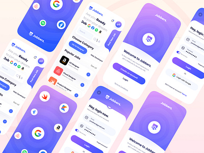 Jobbers | Find your dream job banners clean design designers development frontend graphicdesign illustration interaction job jobbers minimal ui ux web design