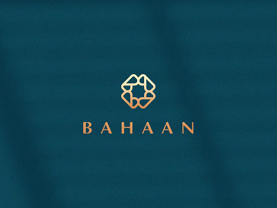 Bahaan architecture b branding clever clothing design elegant flat geometry gold icon islamic letter logo luxury mark minimal monogram premium